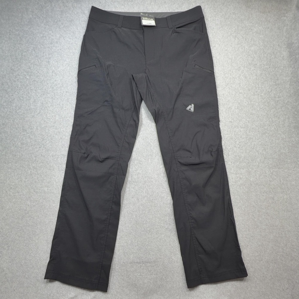 Eddie Bauer Guide Pro Pants Mens 36x32 Black First Ascent Hiking Zip Pockets